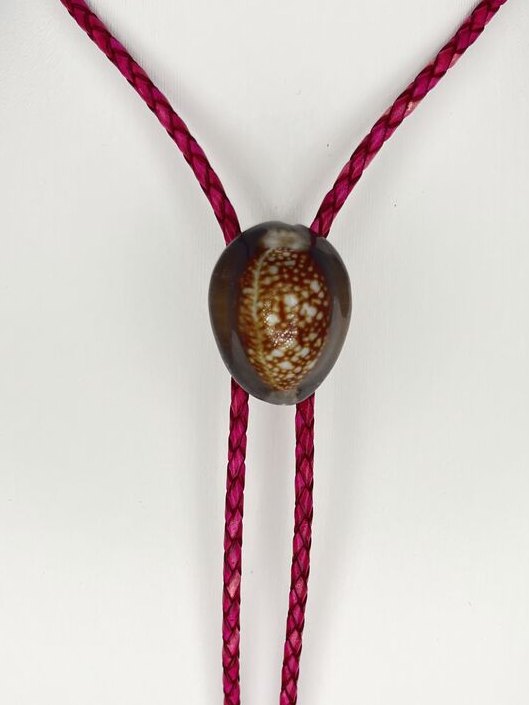 Berry Night — one-of-a-kind — handmade shell bolo tie