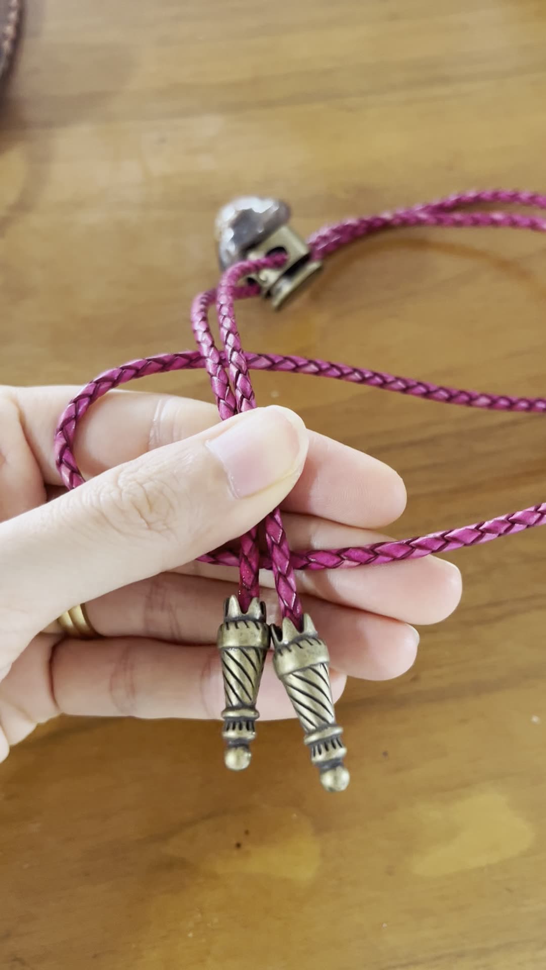 Berry Night — Hawaiian shell bolo tie, view 2