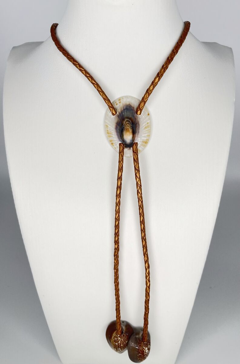 Dark Flame — Hawaiian shell bolo tie, view 1