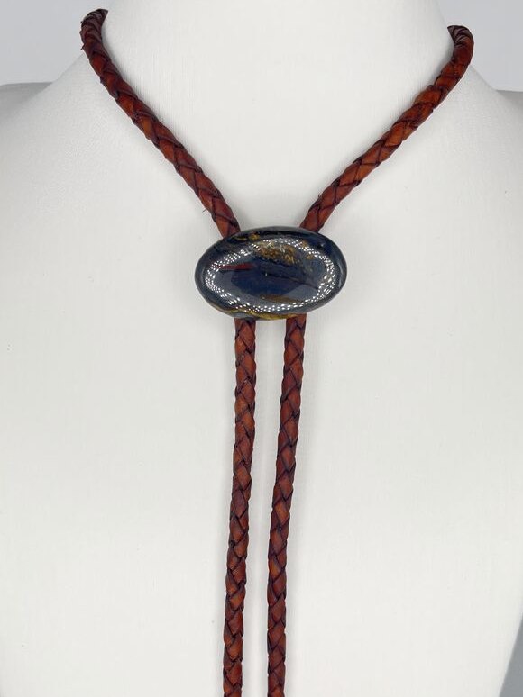 Deep Space — one-of-a-kind — handmade stone bolo tie