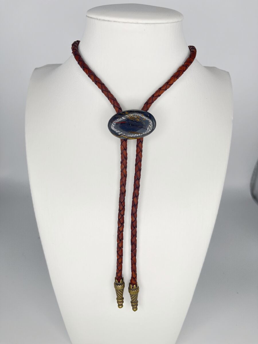 Deep Space — shell bolo tie, view 1
