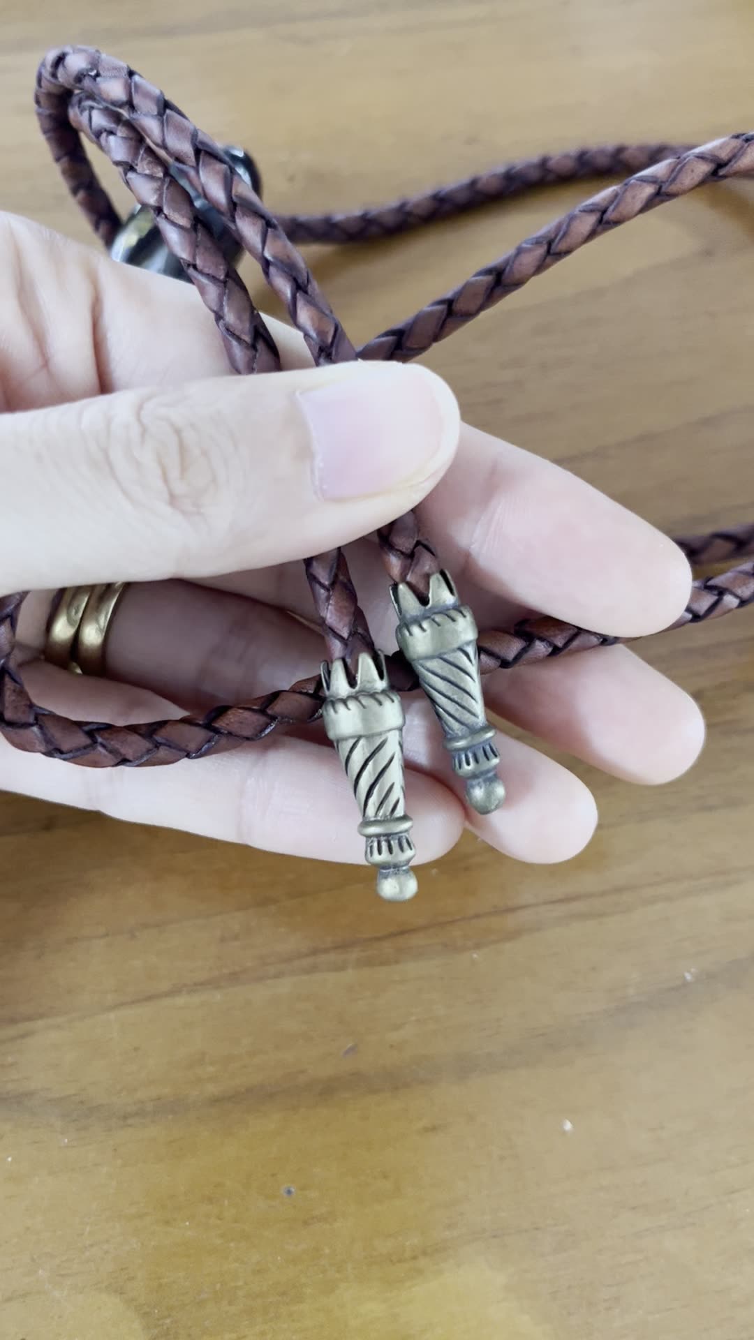 Deep Space — shell bolo tie, view 2