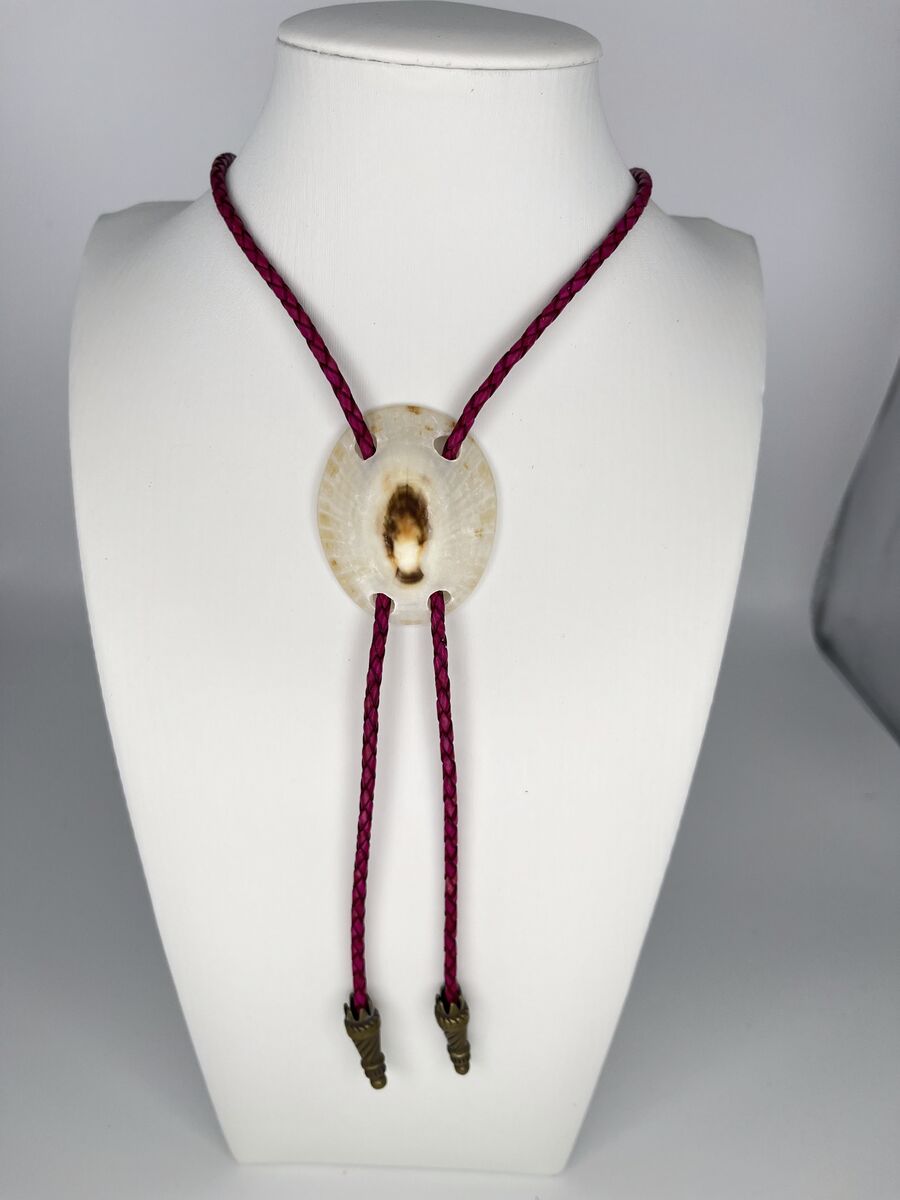 Golden Core — one-of-a-kind — handmade shell bolo tie