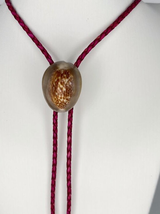 Golden Hour — one-of-a-kind — handmade shell bolo tie