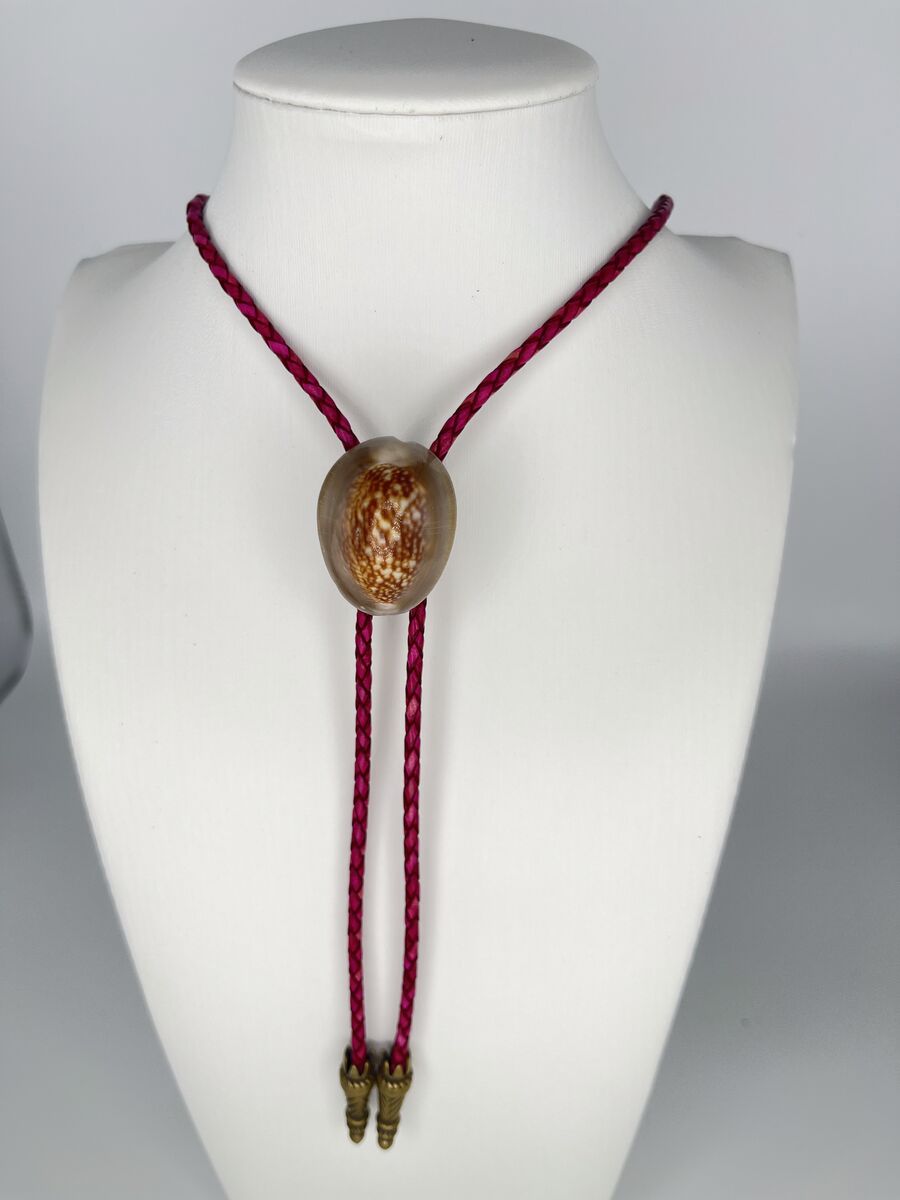 Golden Hour — one-of-a-kind — handmade shell bolo tie