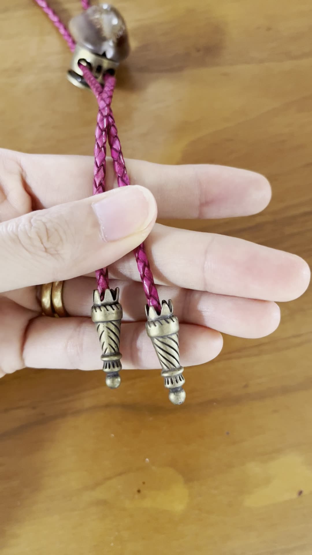 Kona Dusk — Hawaiian shell bolo tie, view 2