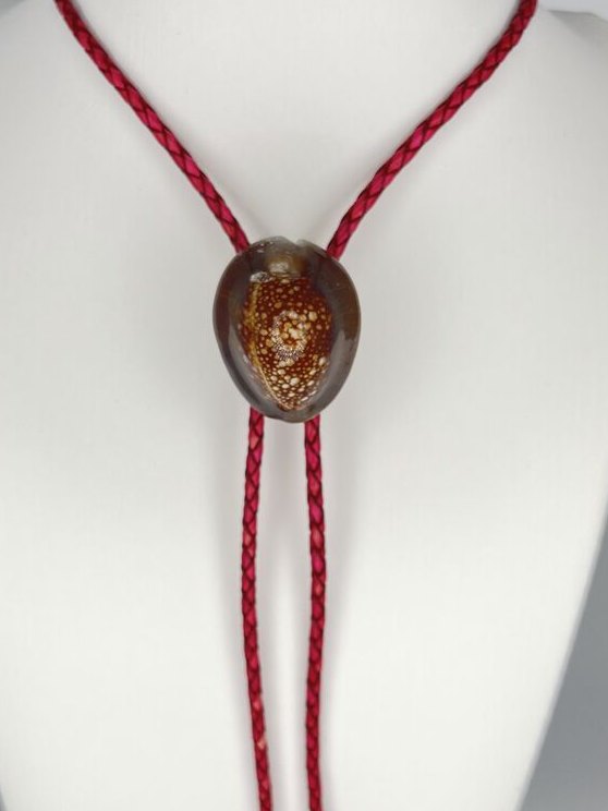 Lava Glow — one-of-a-kind — handmade shell bolo tie