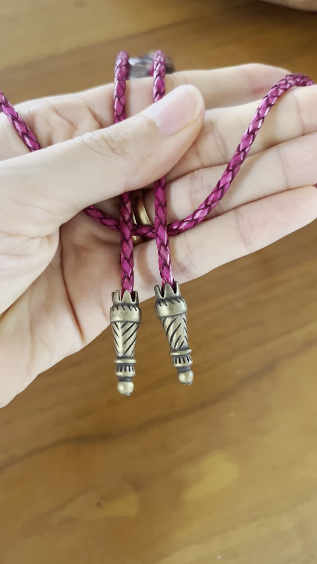 Lava Glow — Hawaiian shell bolo tie, view 2