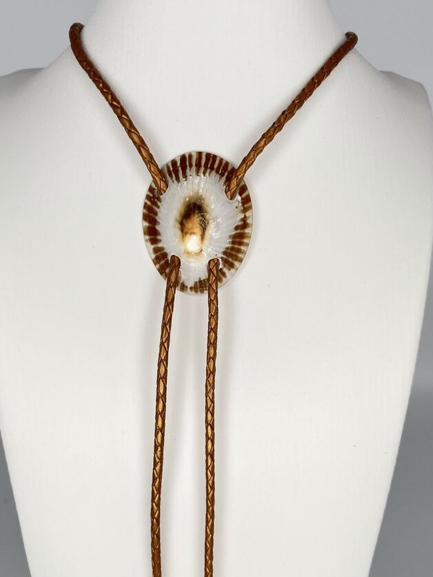 Morning Rays — one-of-a-kind — handmade shell bolo tie