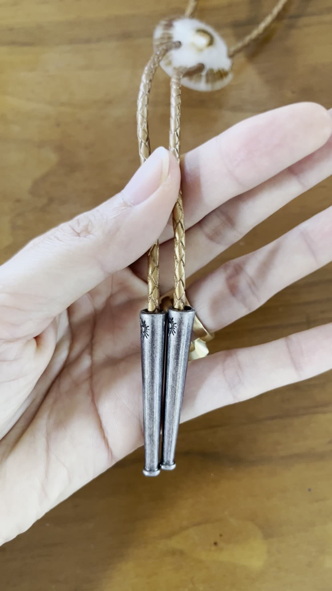 Morning Rays — Hawaiian shell bolo tie, view 2