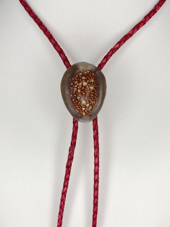 Starry Night — one-of-a-kind — handmade shell bolo tie