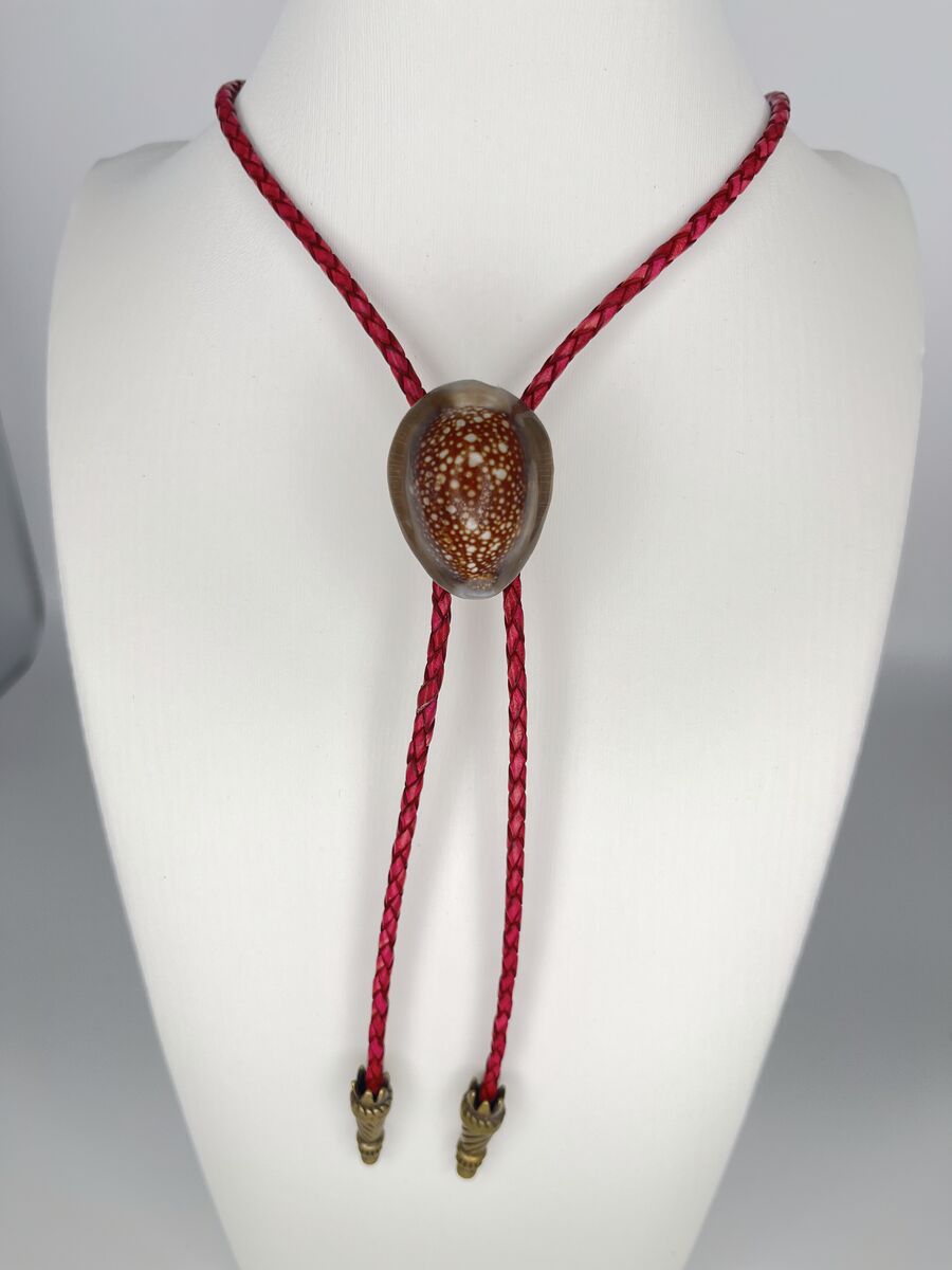 Starry Night — one-of-a-kind — handmade shell bolo tie