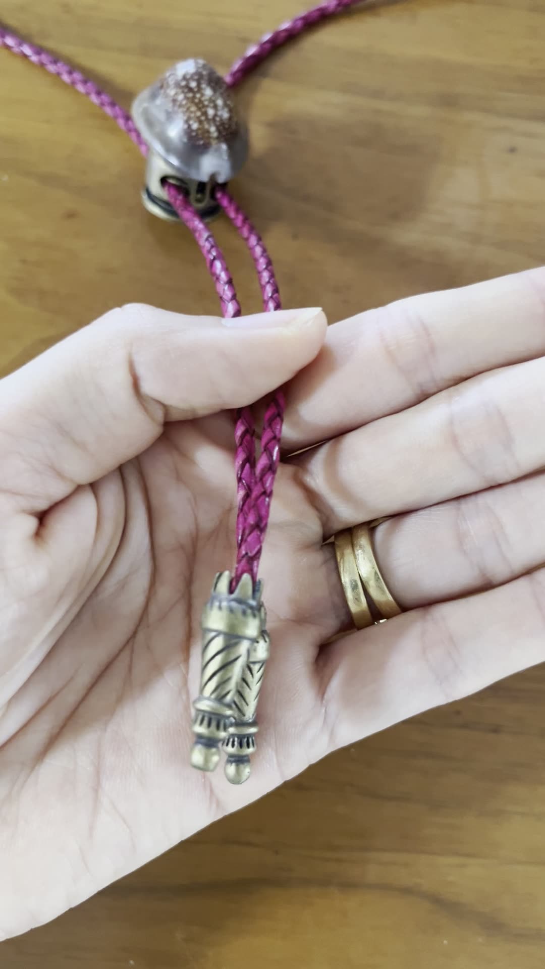 Starry Night — Hawaiian shell bolo tie, view 2