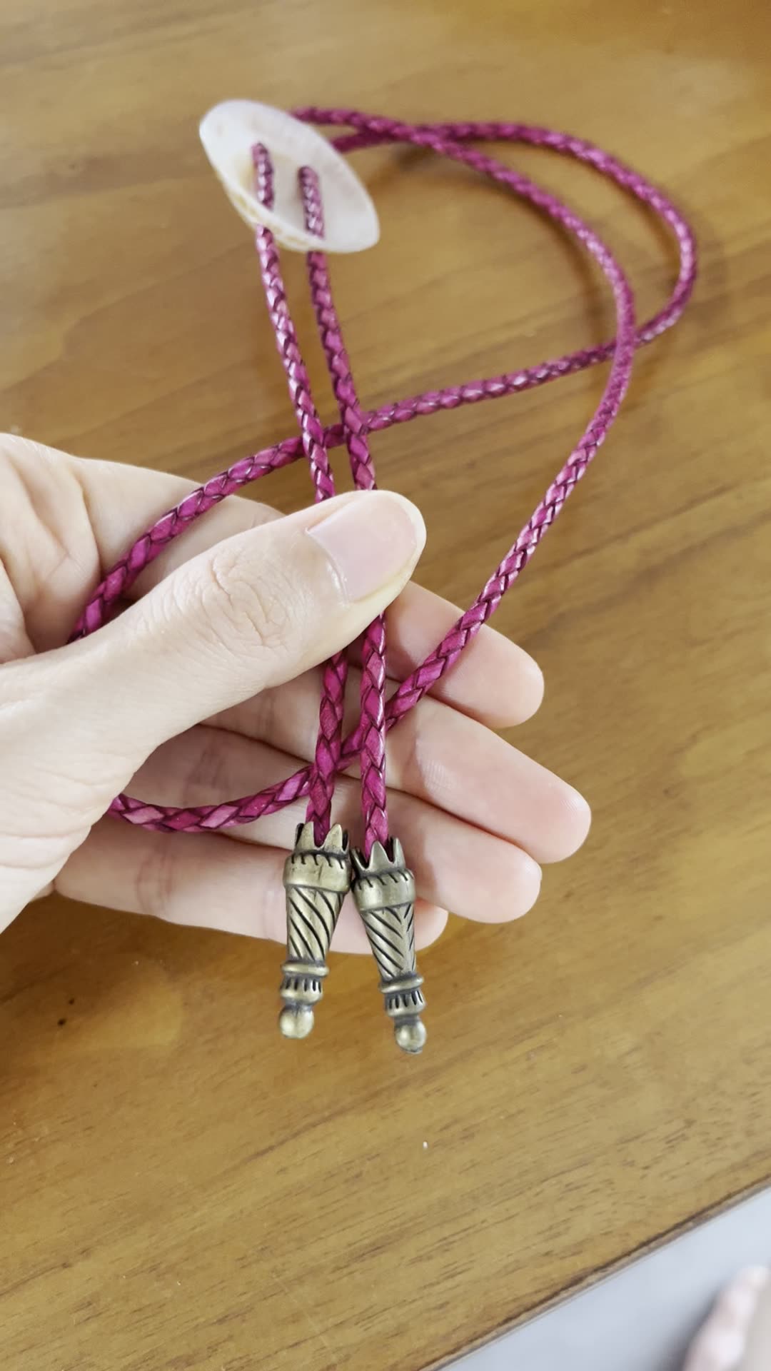 Sun Fleck — Hawaiian shell bolo tie, view 2