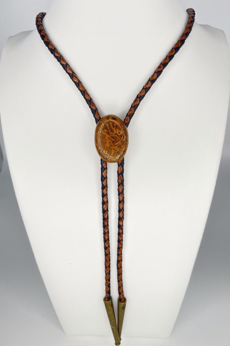 Time Keeper — shell bolo tie, view 1
