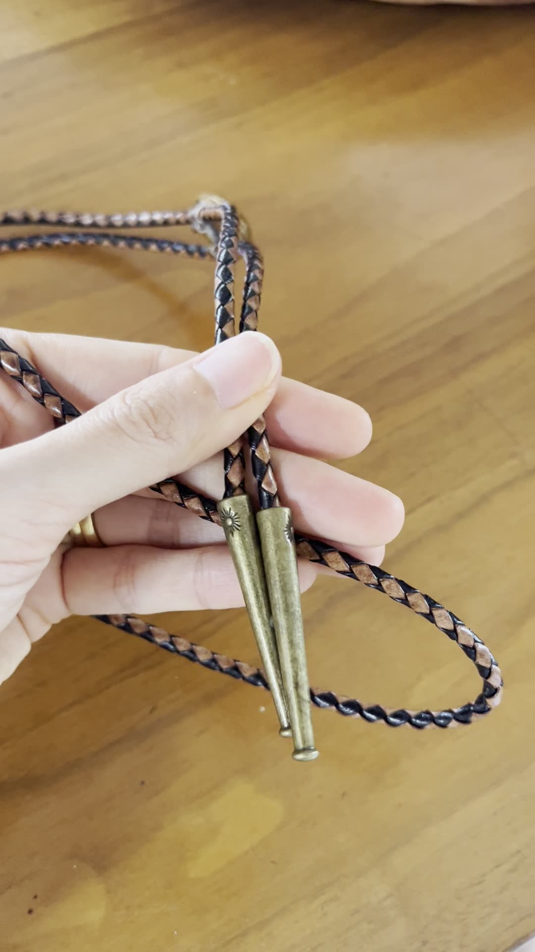 Time Keeper — shell bolo tie, view 2