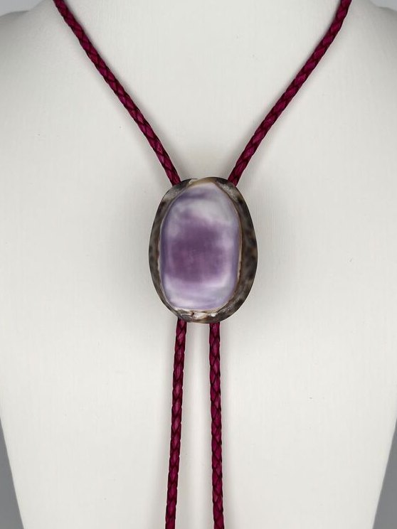Twilight Tide — one-of-a-kind — handmade shell bolo tie