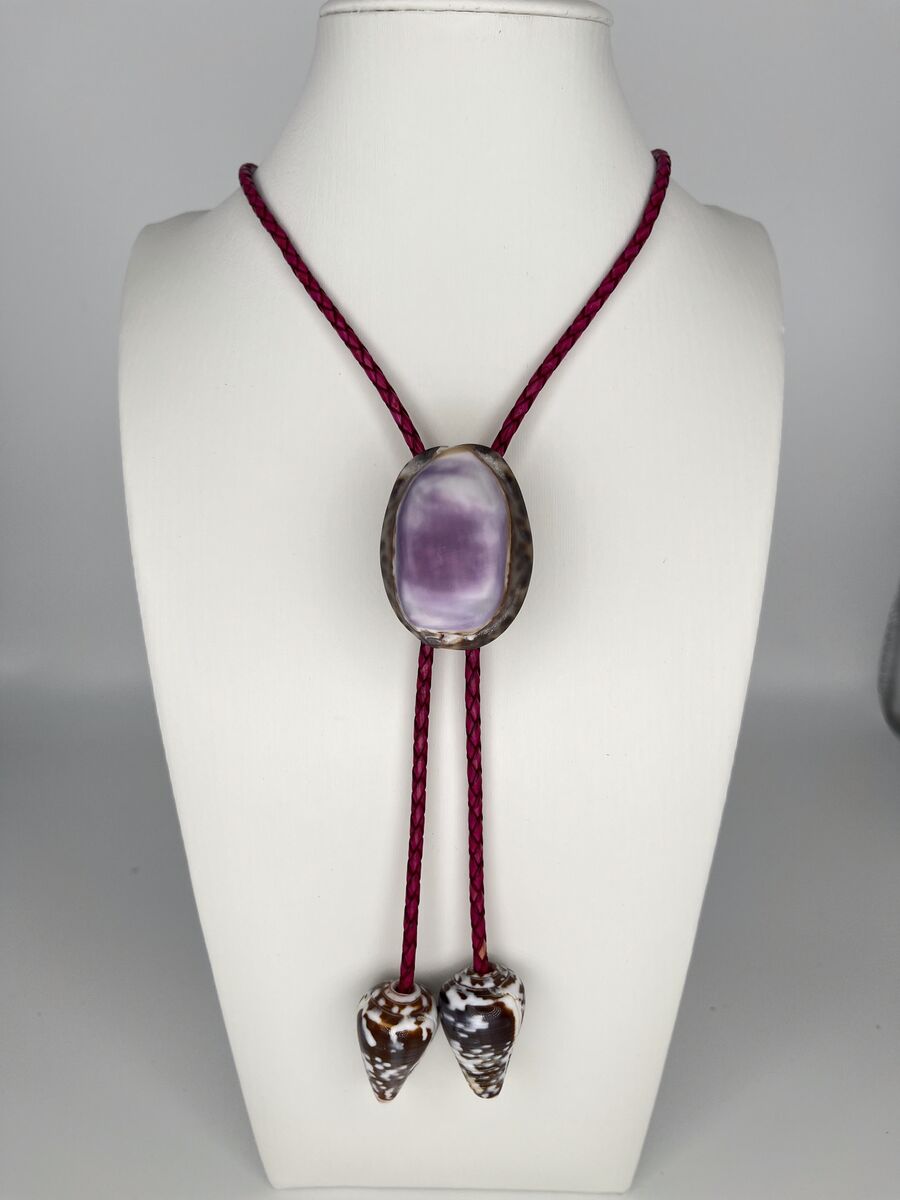 Twilight Tide — one-of-a-kind — handmade shell bolo tie