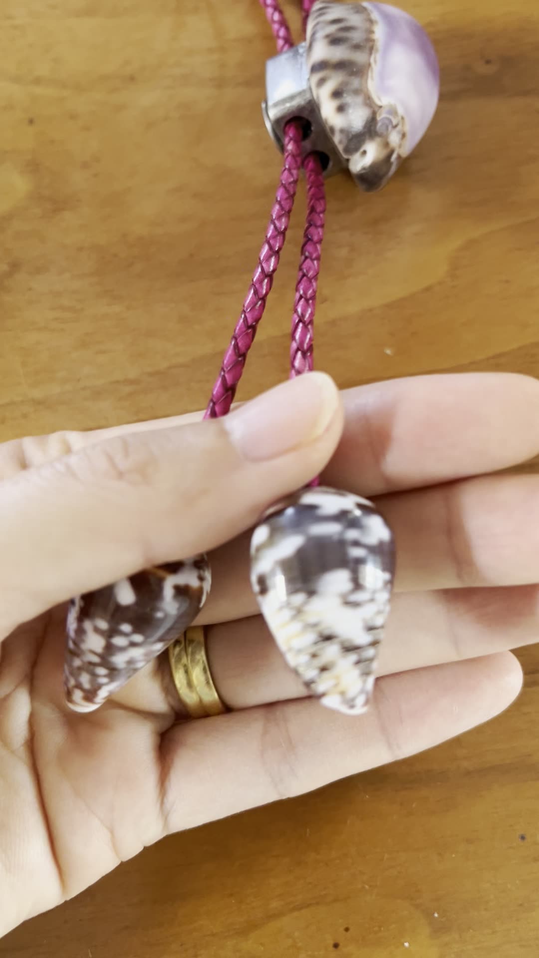 Twilight Tide — Hawaiian shell bolo tie, view 2