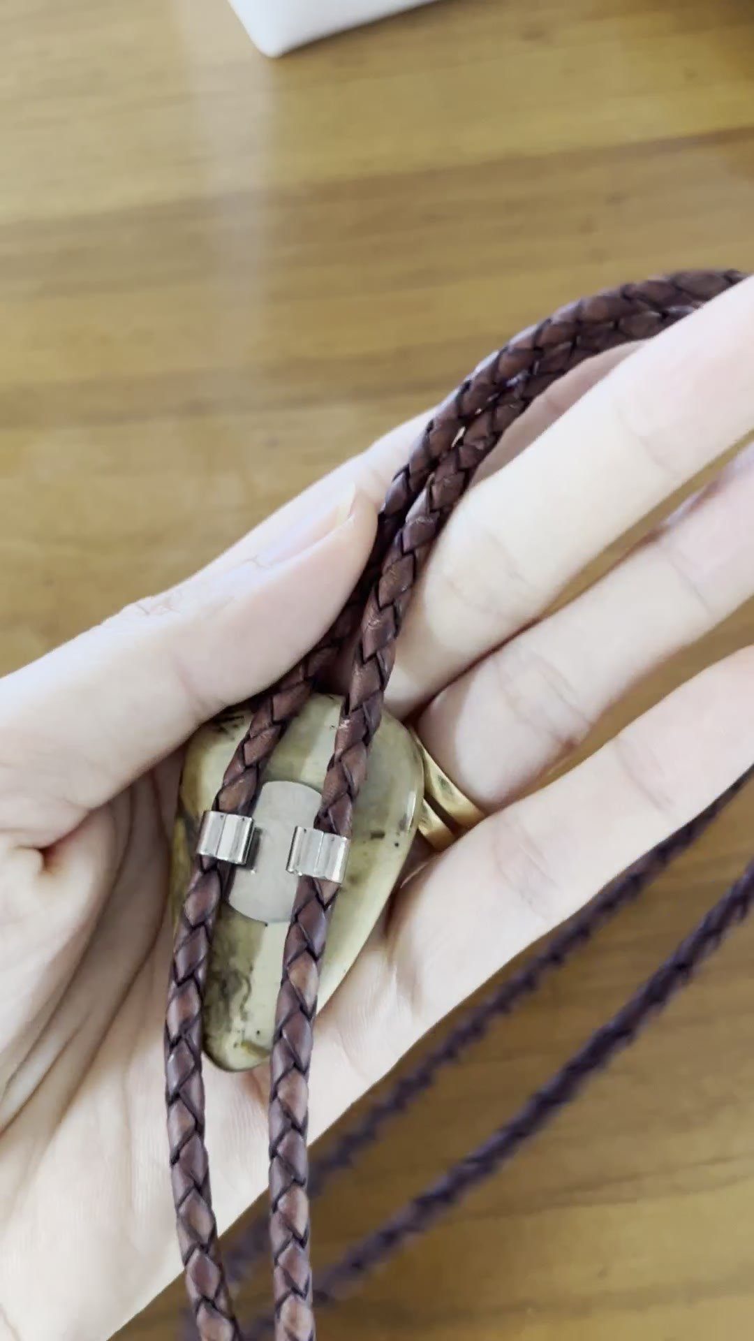Amber Night — stone bolo tie, view 5