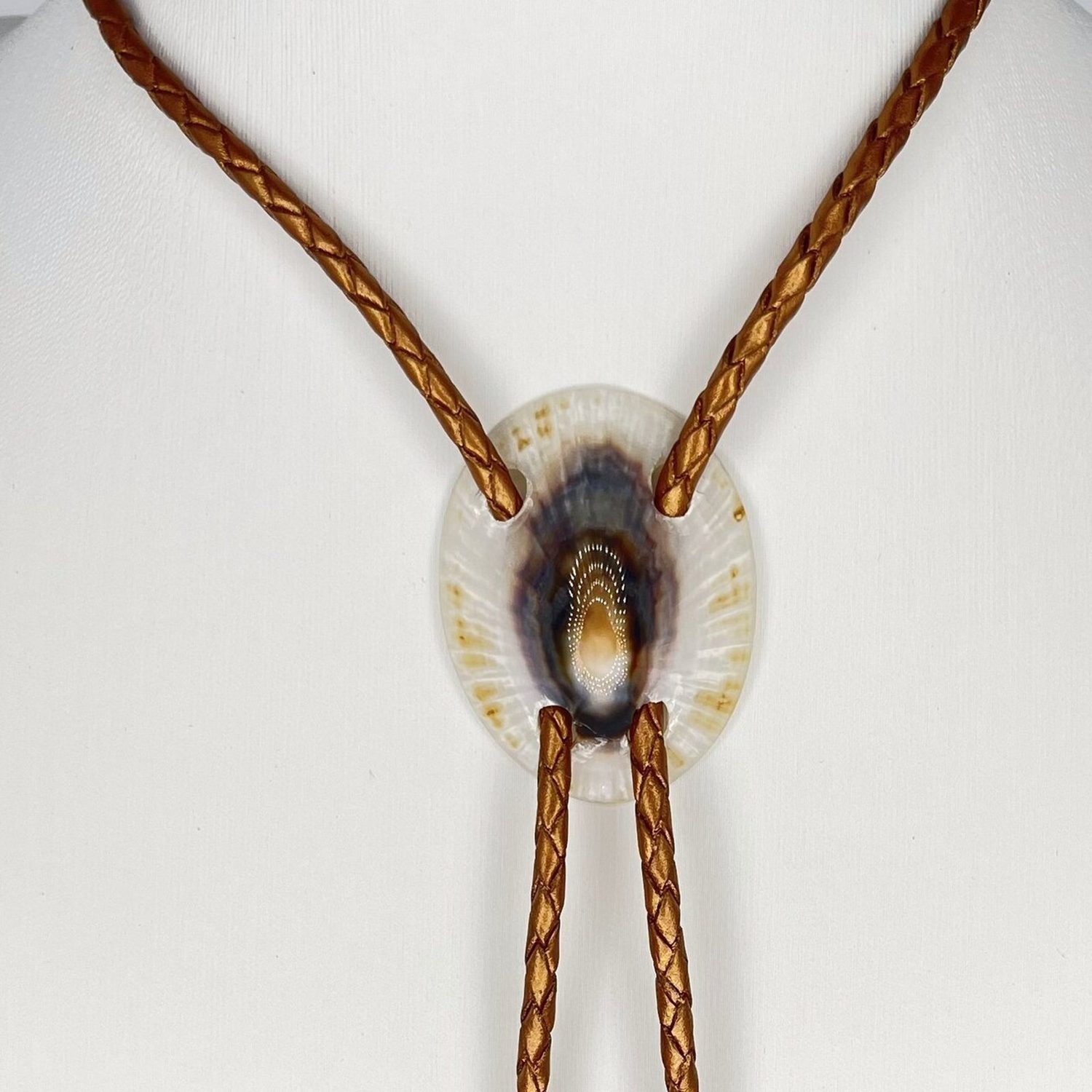 Dark Flame — Hawaiian shell bolo tie, view 3