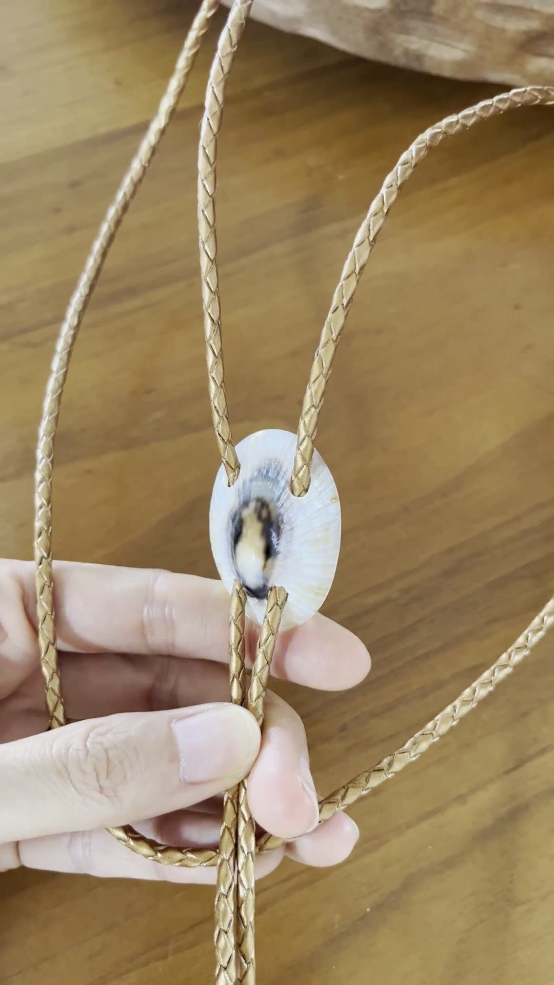 Dark Flame — Hawaiian shell bolo tie, view 5