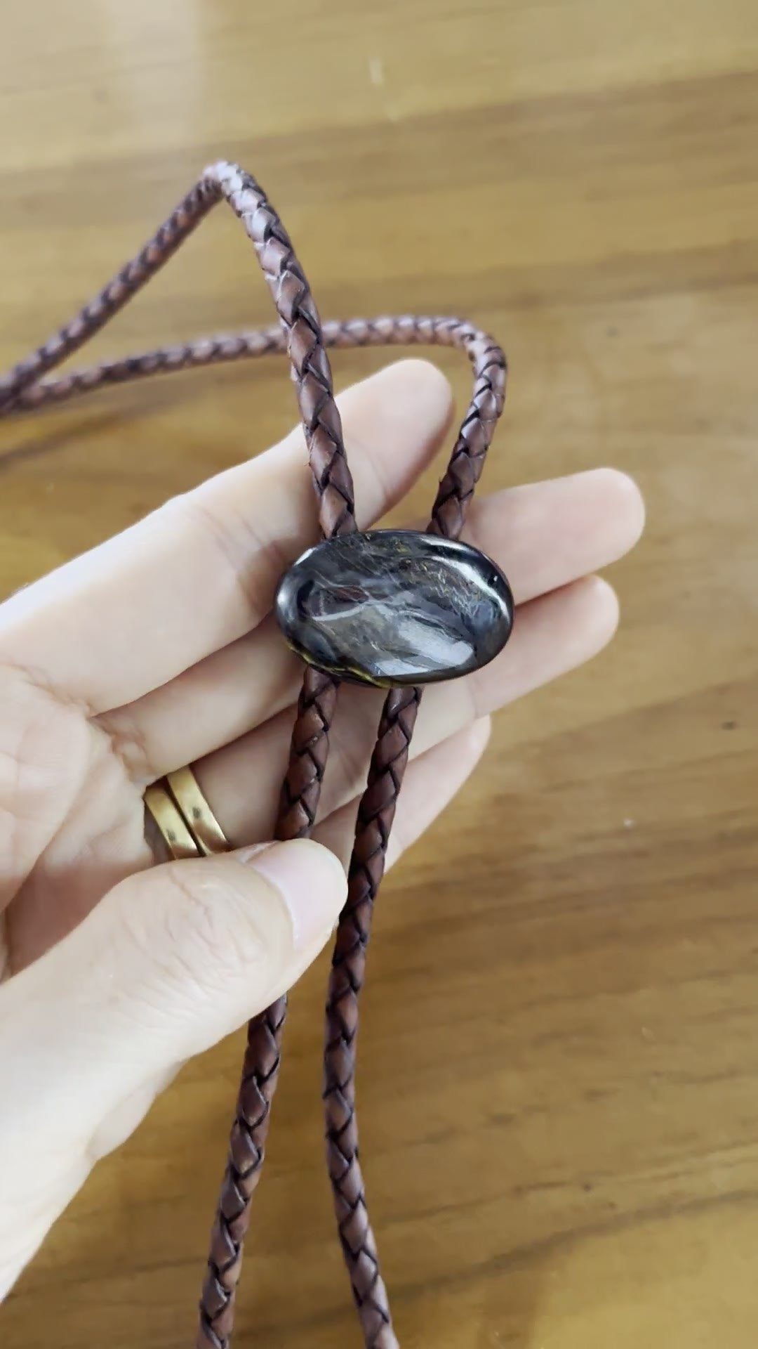 Deep Space — stone bolo tie, view 4