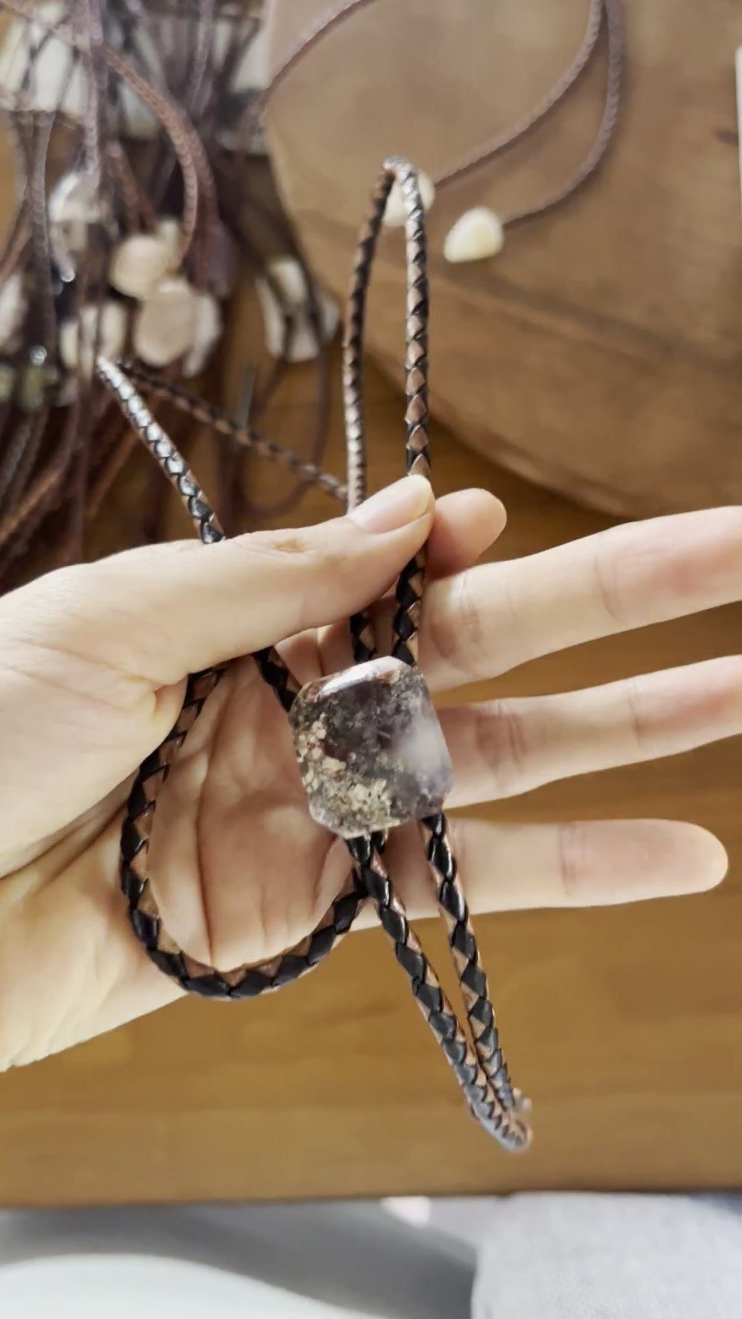 Ember Stone — stone bolo tie, view 4