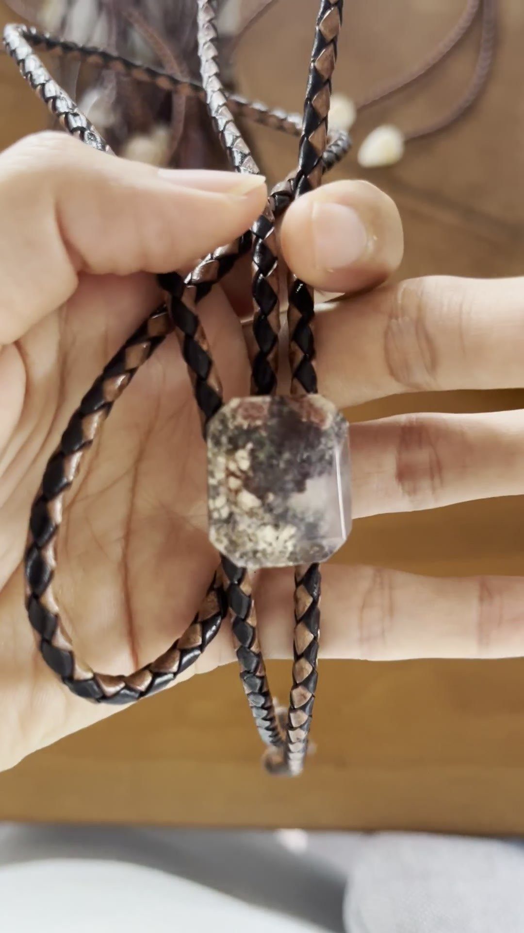 Ember Stone — stone bolo tie, view 5