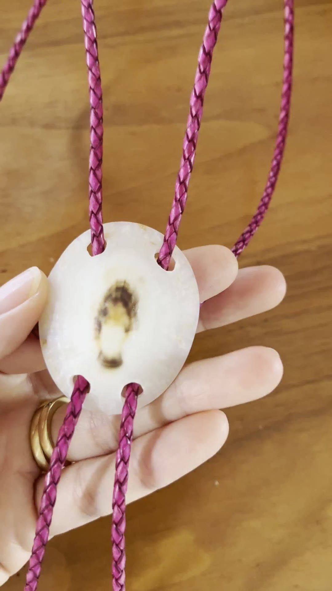 Golden Core — Hawaiian shell bolo tie, view 5