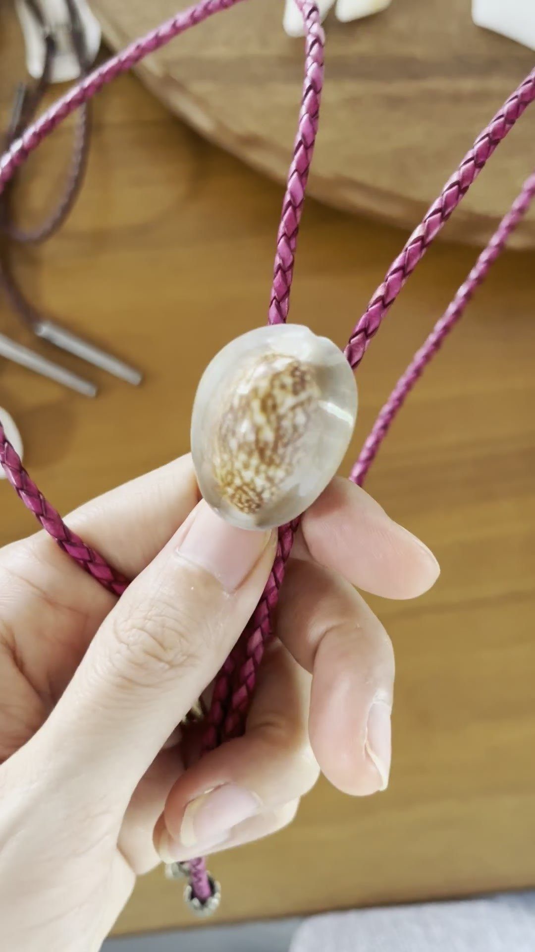 Golden Hour — Hawaiian shell bolo tie, view 5