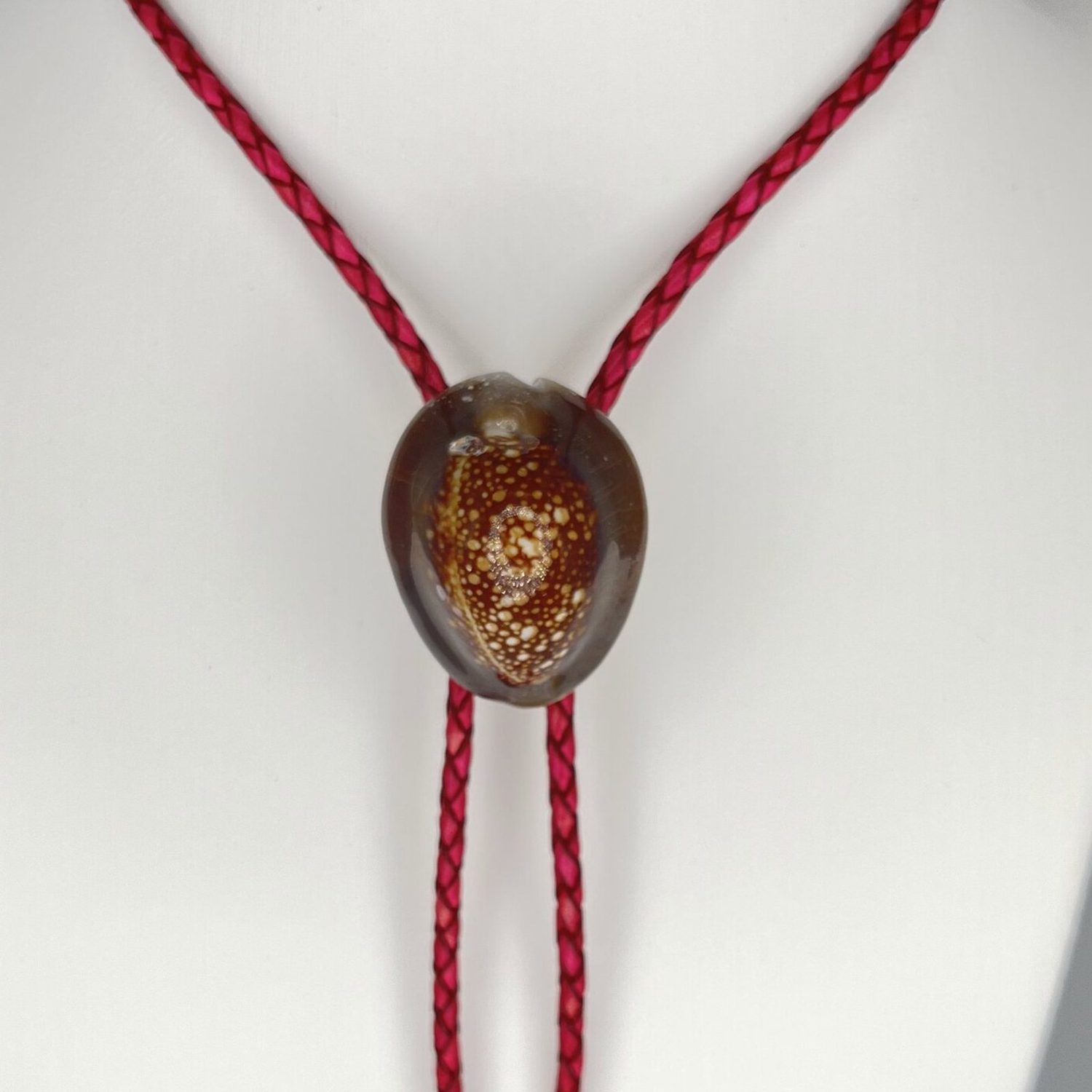 Lava Glow — Hawaiian shell bolo tie, view 3