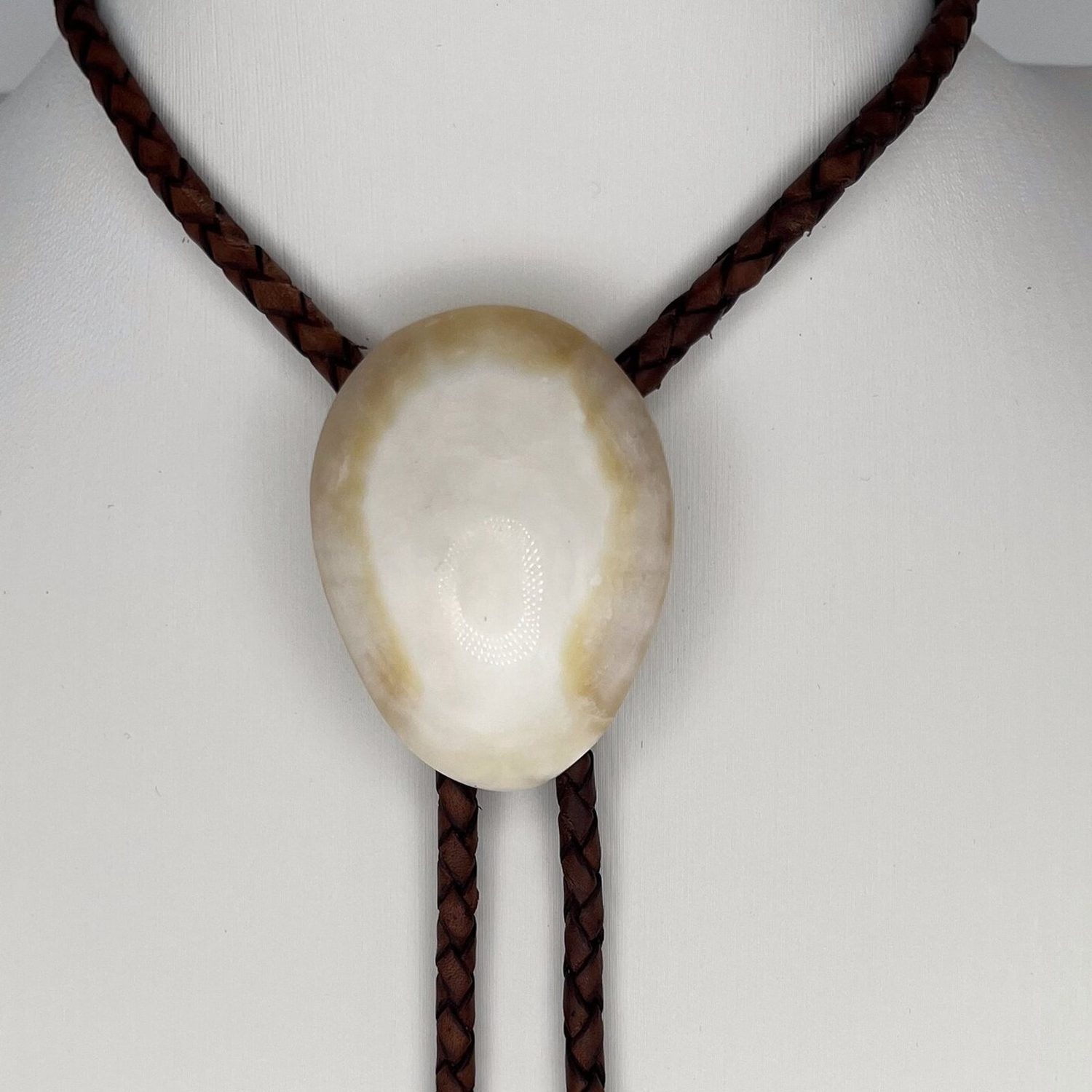 Moon Egg — Hawaiian shell bolo tie, view 3