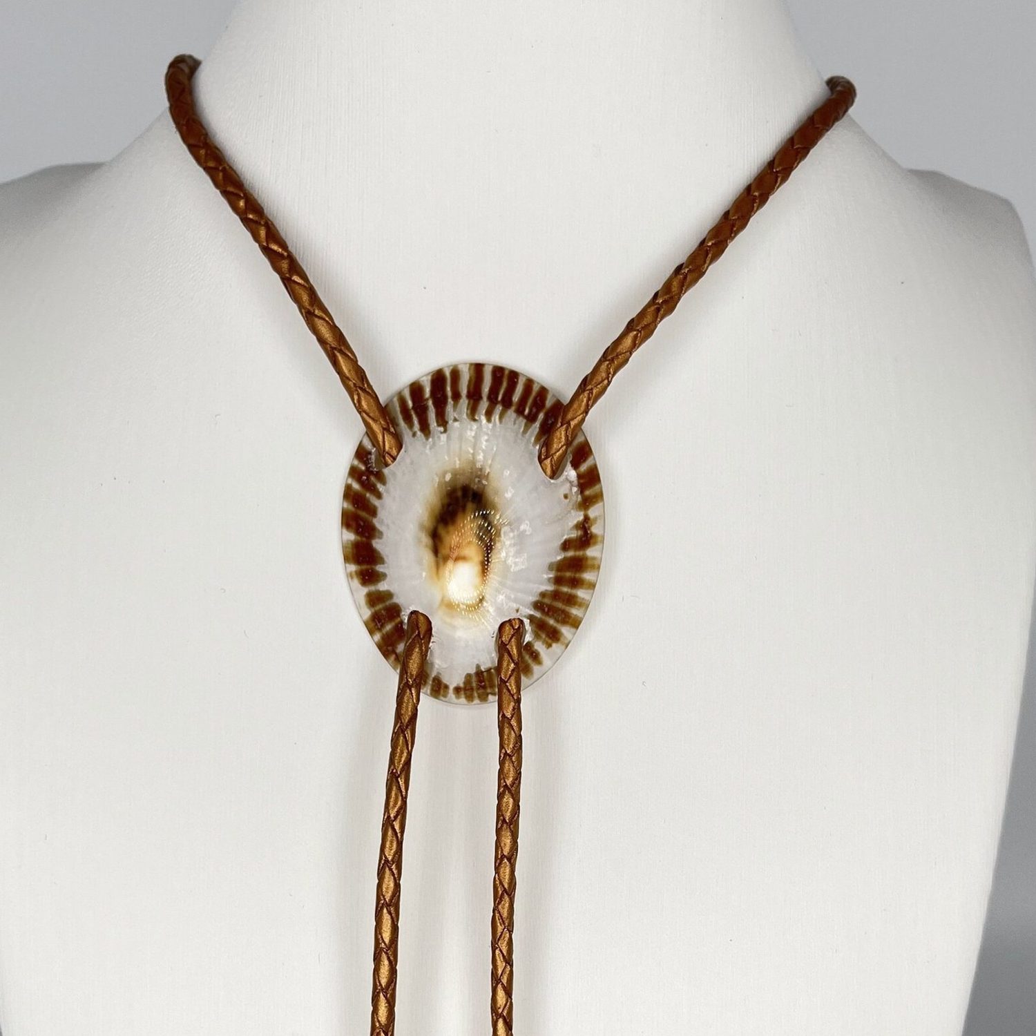 Morning Rays — Hawaiian shell bolo tie, view 3
