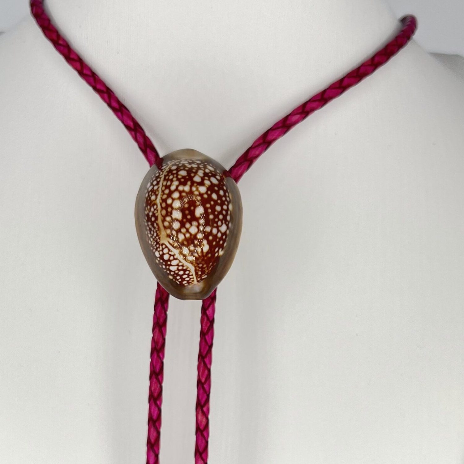 Night Speckle — Hawaiian shell bolo tie, view 3