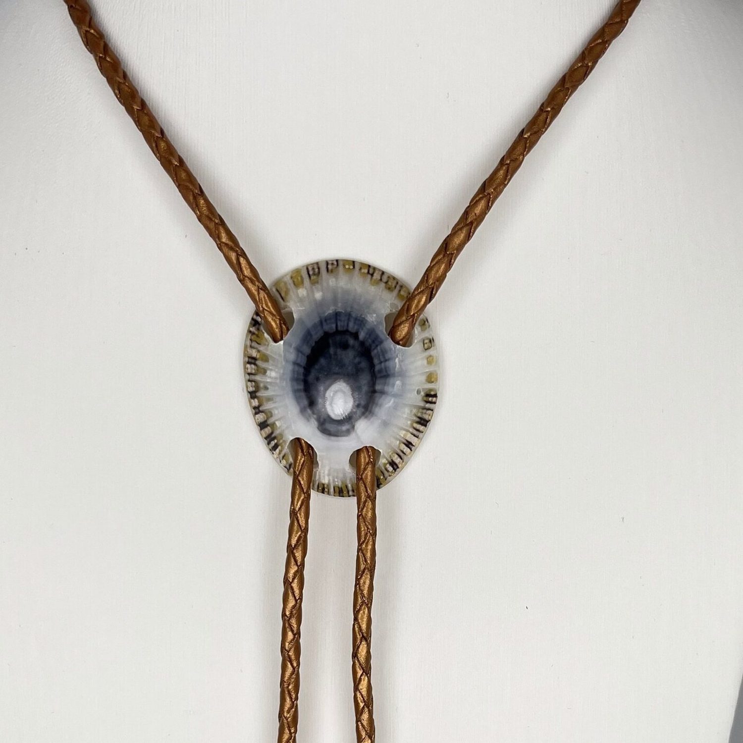 Ocean Eye — Hawaiian shell bolo tie, view 3