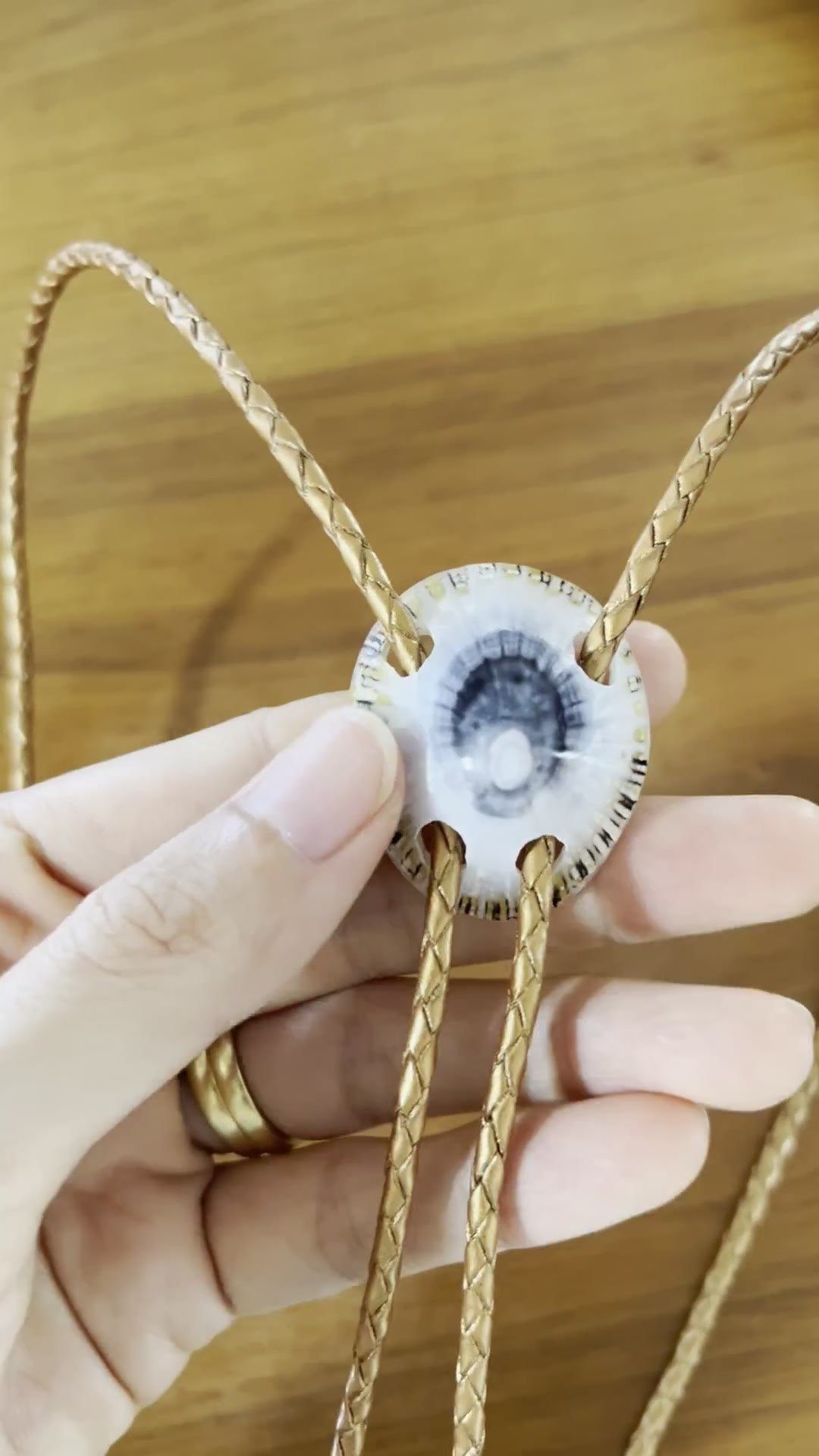 Ocean Eye — Hawaiian shell bolo tie, view 5