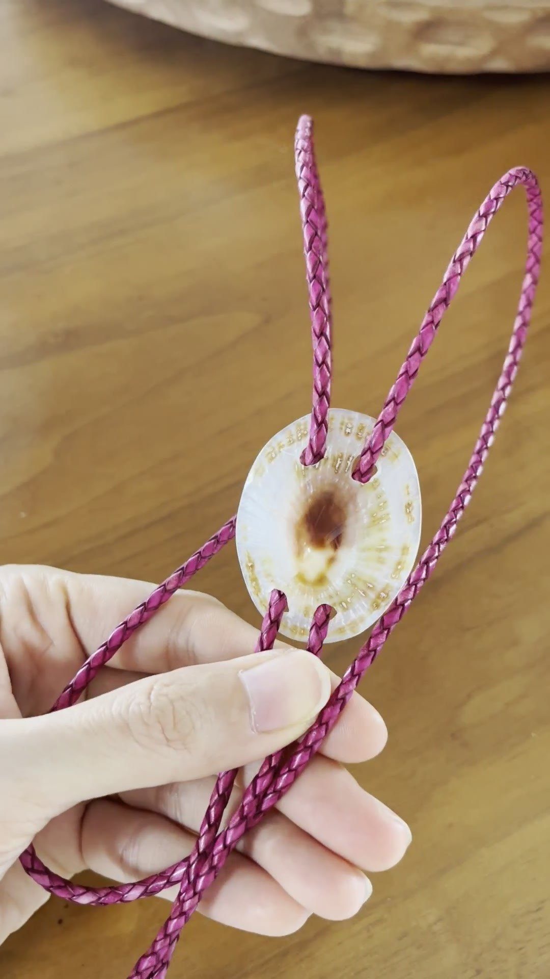 Sun Fleck — Hawaiian shell bolo tie, view 5