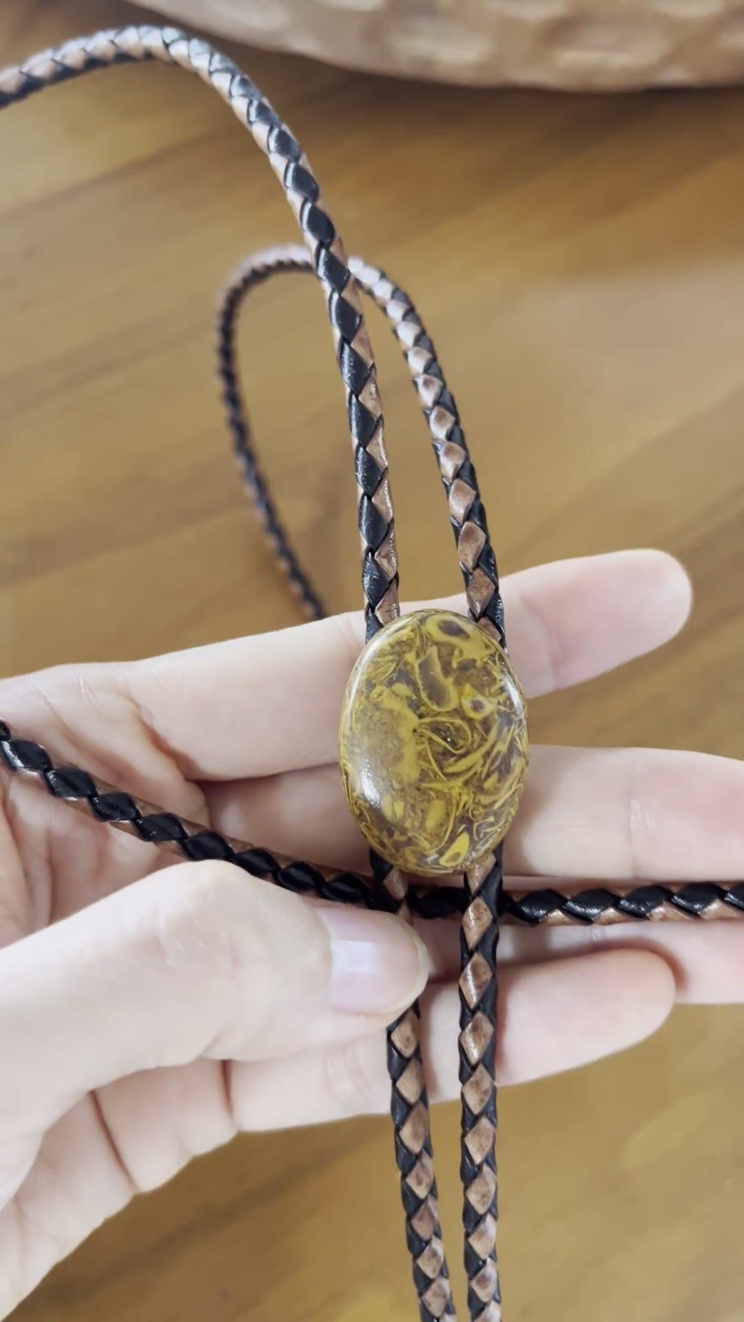 Time Keeper — stone bolo tie, view 4