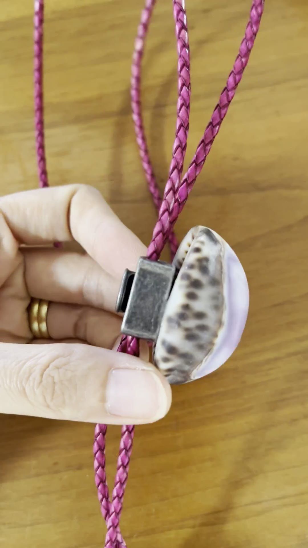 Twilight Tide — Hawaiian shell bolo tie, view 5