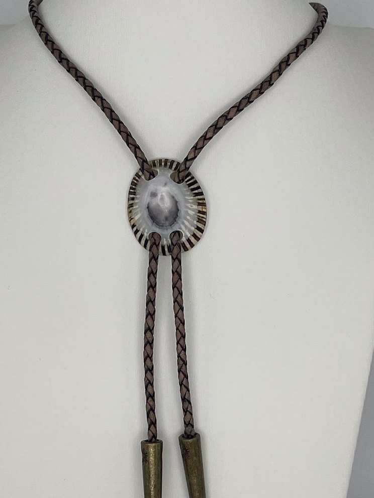 ‘Definiteness of Purpose’ ʻOpihi — one-of-a-kind — handmade shell bolo tie