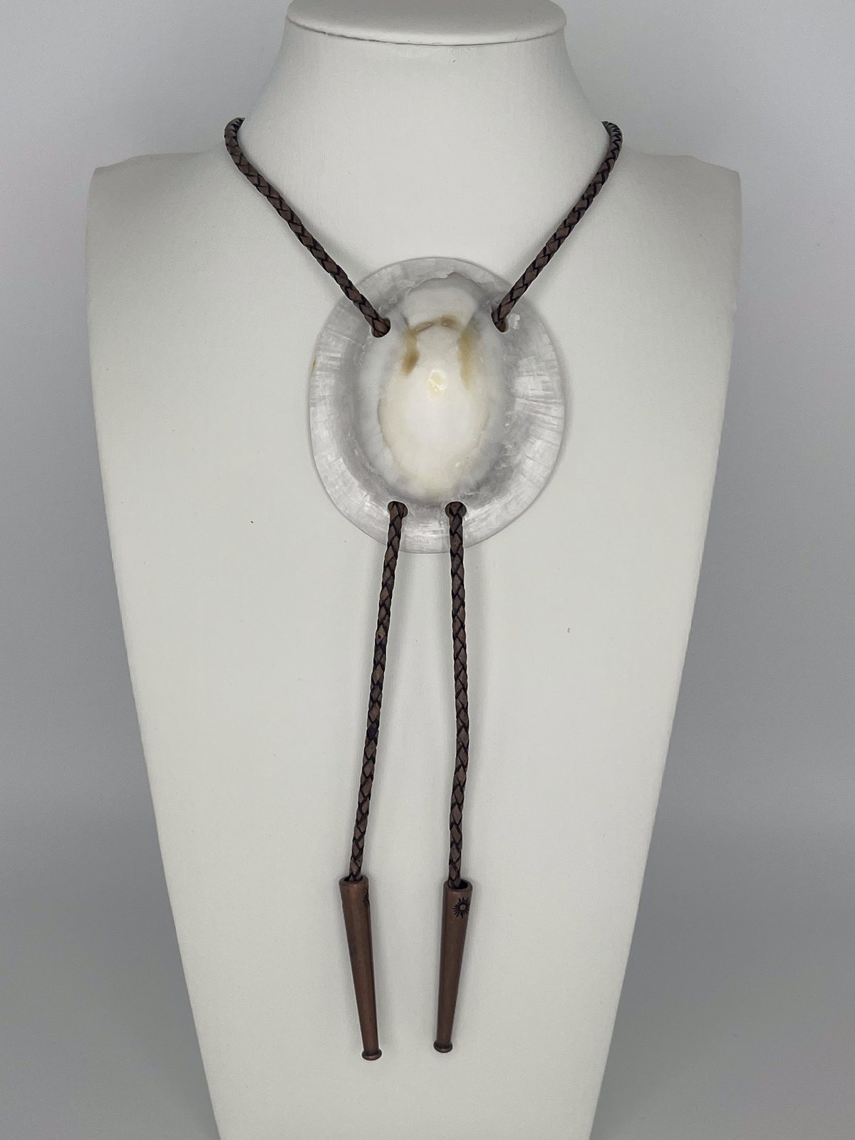 ‘Mother Moon’ ʻOpihi — one-of-a-kind — handmade shell bolo tie
