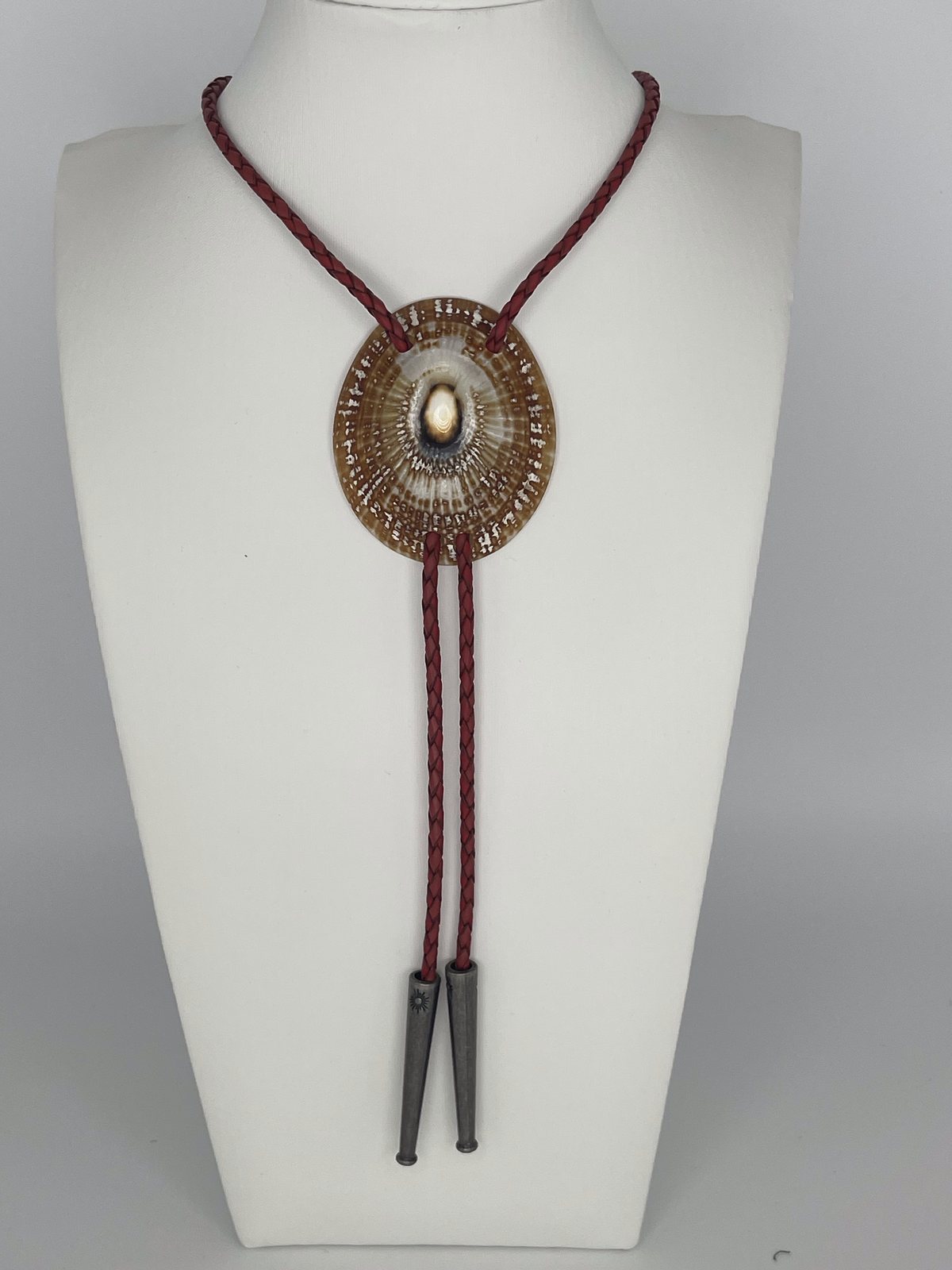 ‘Starseed Look’ ʻOpihi — Hawaiian shell bolo tie, view 2